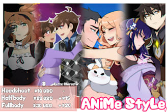 draw anime style commissions