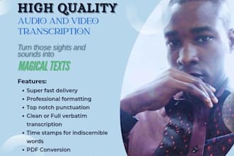 do super fast and high quality audio and video transcriptions