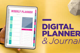 design minimalist digital planner or journal