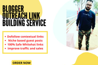 build SEO backlinks through blogger outreach, niche relevant link building