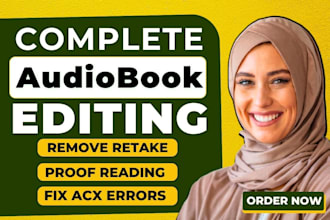 do audiobook editing, enhance and fix acx errors