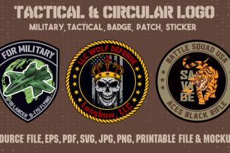 design tactical military logo badge patch, pins, stickers for you