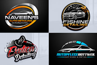 make unique auto detailing, car wash, mobile detailing logo