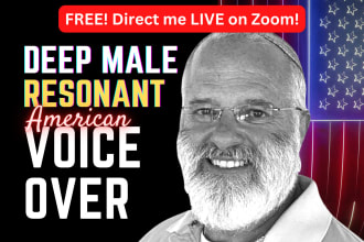 be your professional deep resonant american male voice over