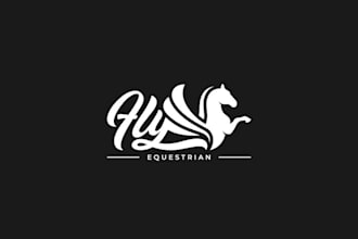 design an equestrian clothing logo with a streetwear vibe
