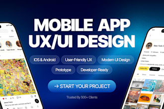 design a UX UI for mobile application android, IOS in figma