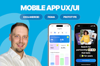 design a UX UI for mobile application android, IOS in figma