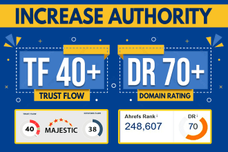 increase ahrefs domain rating DR and trust flow tf by SEO backlinks