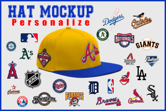 design mockup and tech pack of hats caps  t shirt and trouser