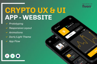 design crypto, nft, defi, dex, cex app and website