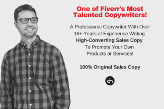 write high converting sales copy or landing page copy for your product