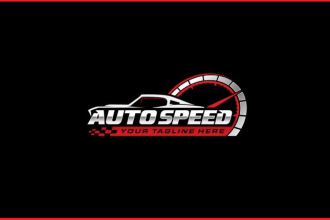 design unique automotive car wash, car racing vintage mountain bike logo create