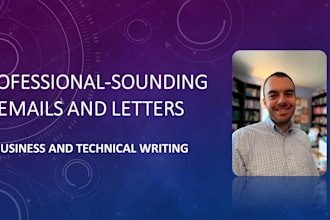 write a professional sounding email or letter