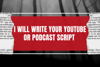 write your youtube or podcast script