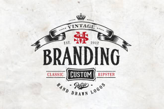design awesome retro vintage hipster logo for your business