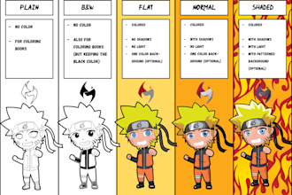 draw anything in an chibi anime art style