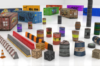 create simple, lowpoly 3d props, or asset
