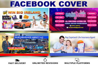 design facebook cover, youtube banner, social media header