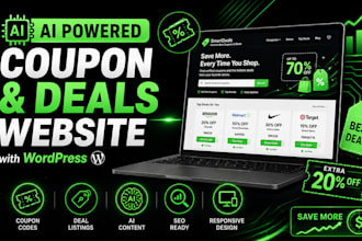 create an ai powered coupon and deals website