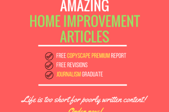 write a 400 word long home improvement article
