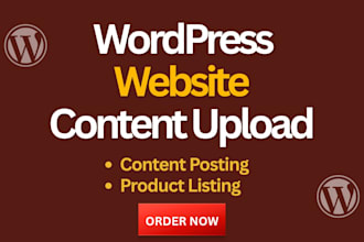 upload, format, and publish your content on wordpress