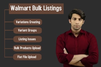 create walmart listing or bulk variant groups listing for all category