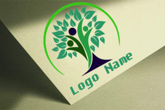 do a modern outstanding tree logo design for you