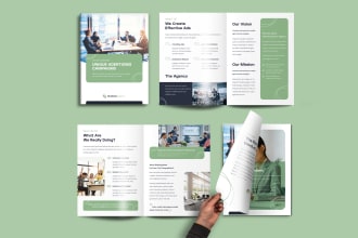 design flyer, leaflet, bifold trifold brochure, company profile, annual report