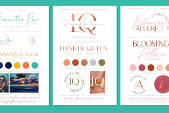 design signature logo, social media and branding kit
