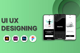 do figma website design, mobile app design and UI mockup