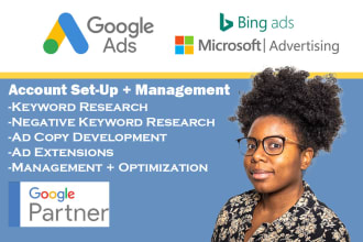 set up, manage and optimize your google ads, ppc, adwords campaigns