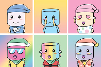draw cute doodle characters
