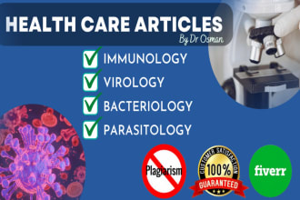 write SEO microbiology, immunology and virology articles in 24 hours