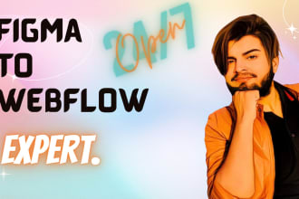 be webflow expert and develop webflow landing page website