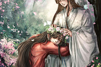 draw cover art for your books webtoons manga anything