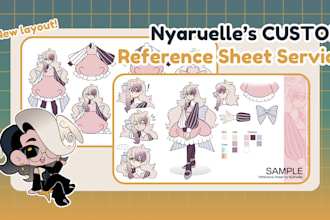 design a reference sheet of your character