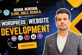 design, redesign, clone, build, rebuild, wordpress website development