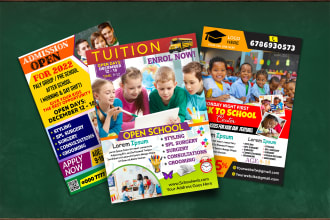 do childcare, daycare, tuition baby care, school and kids flyer