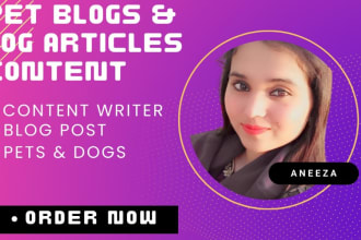 write pet blogs and dog care content