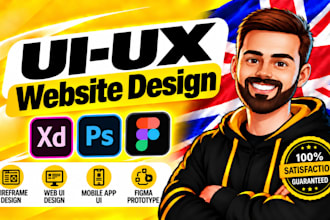 design UI UX landing page website with figma or xd