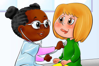 make awesome children story book illustrations