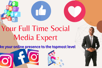 be social media, facebook, instagram, twitter manager, content creator marketer