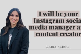 be your instagram social media manager and content creator
