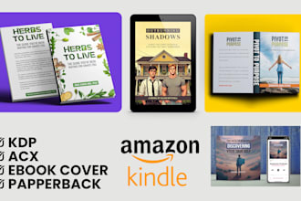 do kindle ebook amazon kdp book cover and acx or audiobook for audible