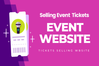 create event website , ticket selling website with payments
