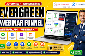 setup evergreen webinar funnel automation in webinarjam and webinarkit