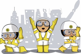 do creative cartoon, mascot, t shirt logo design