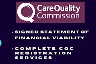 provide the signed financial viability statement for care quality commission cqc