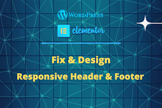 fix, design responsive header, footer in wordpress