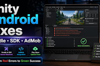 fix unity android build, gradle, sdk, admob and play store errors